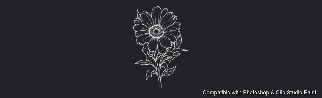 Daisy Garden brush 22 of 106 — Photoshop & Clip Studio Paint .abr preview
