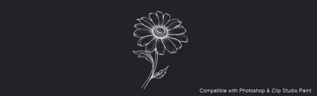 Daisy Garden brush 23 of 106 — Photoshop & Clip Studio Paint .abr preview