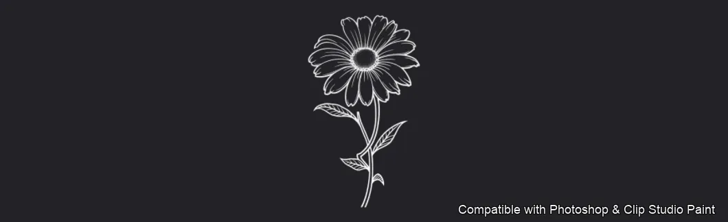 Daisy Garden brush 24 of 106 — Photoshop & Clip Studio Paint .abr preview