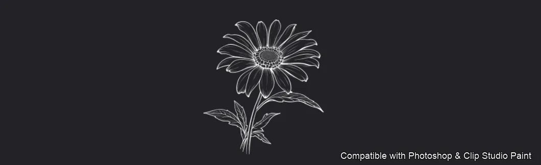 Daisy Garden brush 25 of 106 — Photoshop & Clip Studio Paint .abr preview