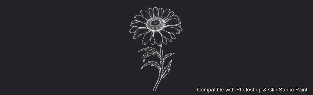 Daisy Garden brush 28 of 106 — Photoshop & Clip Studio Paint .abr preview