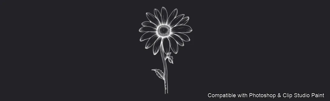 Daisy Garden brush 29 of 106 — Photoshop & Clip Studio Paint .abr preview