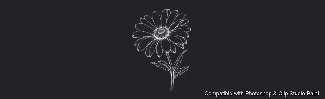 Daisy Garden brush 30 of 106 — Photoshop & Clip Studio Paint .abr preview