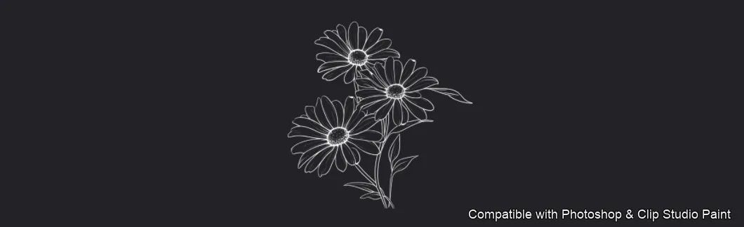 Daisy Garden brush 32 of 106 — Photoshop & Clip Studio Paint .abr preview