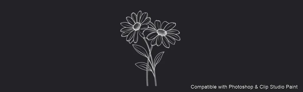Daisy Garden brush 35 of 106 — Photoshop & Clip Studio Paint .abr preview