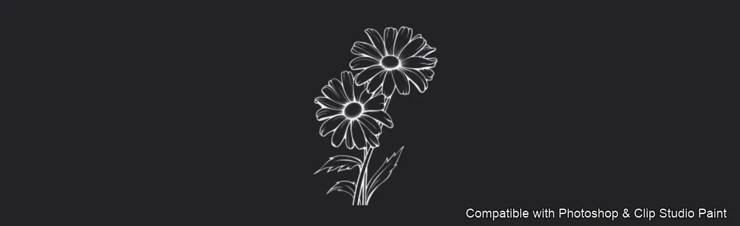 Daisy Garden brush 36 of 106 — Photoshop & Clip Studio Paint .abr preview