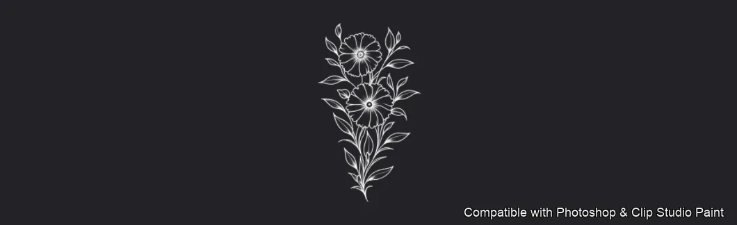 Daisy Garden brush 40 of 106 — Photoshop & Clip Studio Paint .abr preview
