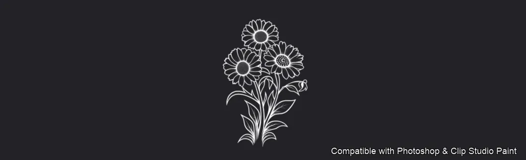 Daisy Garden brush 44 of 106 — Photoshop & Clip Studio Paint .abr preview