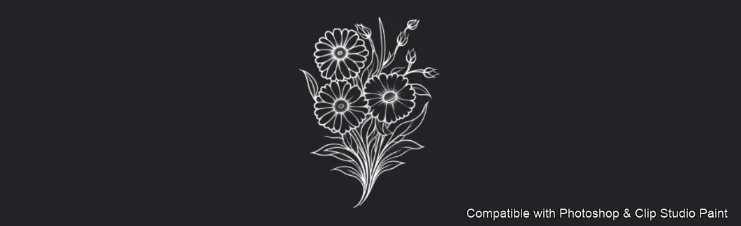 Daisy Garden brush 48 of 106 — Photoshop & Clip Studio Paint .abr preview