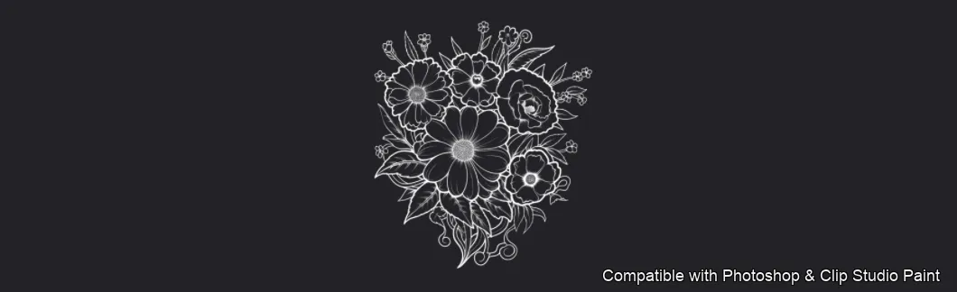 Daisy Garden brush 57 of 106 — Photoshop & Clip Studio Paint .abr preview