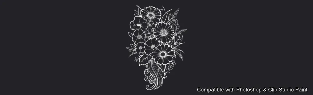 Daisy Garden brush 58 of 106 — Photoshop & Clip Studio Paint .abr preview