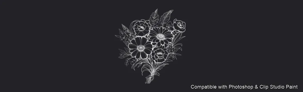 Daisy Garden brush 60 of 106 — Photoshop & Clip Studio Paint .abr preview