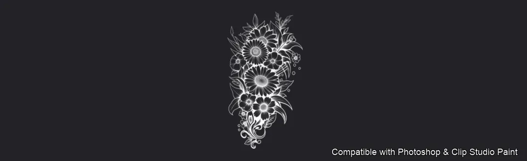 Daisy Garden brush 62 of 106 — Photoshop & Clip Studio Paint .abr preview