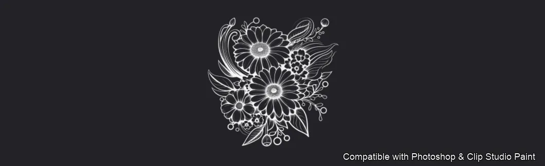 Daisy Garden brush 65 of 106 — Photoshop & Clip Studio Paint .abr preview