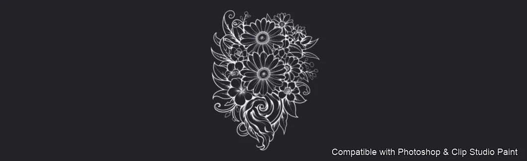 Daisy Garden brush 68 of 106 — Photoshop & Clip Studio Paint .abr preview