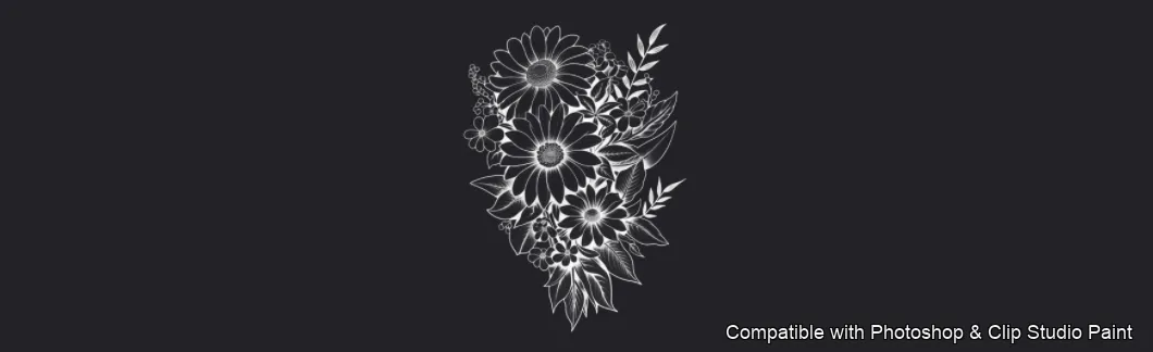 Daisy Garden brush 69 of 106 — Photoshop & Clip Studio Paint .abr preview