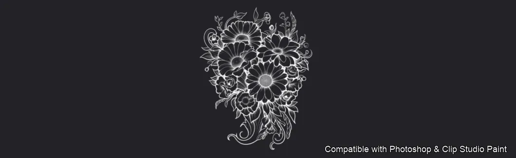 Daisy Garden brush 70 of 106 — Photoshop & Clip Studio Paint .abr preview