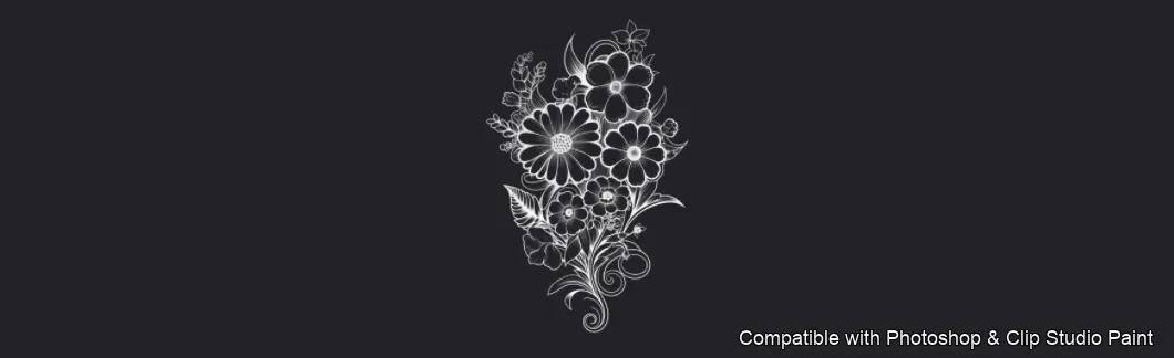 Daisy Garden brush 73 of 106 — Photoshop & Clip Studio Paint .abr preview