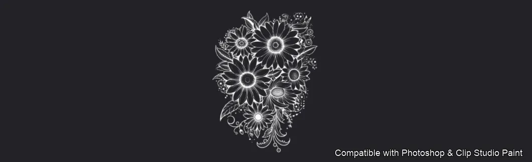 Daisy Garden brush 75 of 106 — Photoshop & Clip Studio Paint .abr preview
