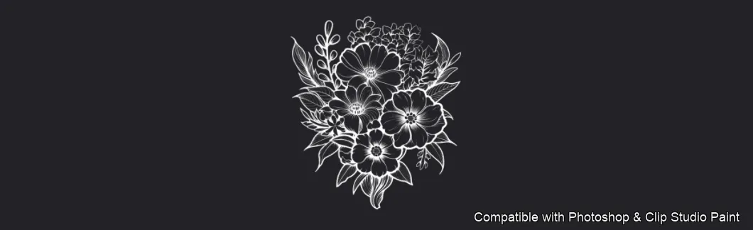 Daisy Garden brush 76 of 106 — Photoshop & Clip Studio Paint .abr preview