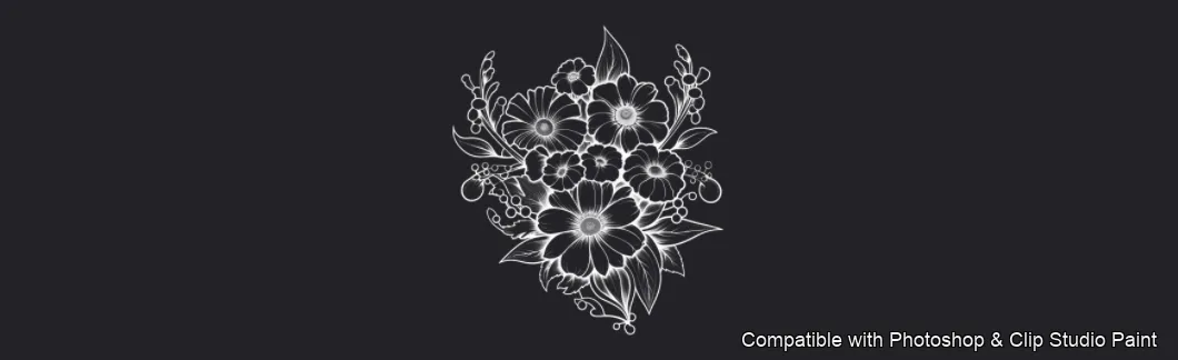 Daisy Garden brush 78 of 106 — Photoshop & Clip Studio Paint .abr preview