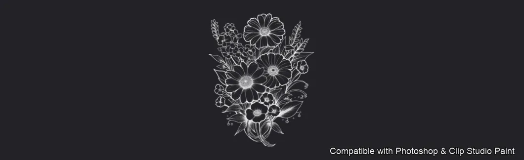 Daisy Garden brush 81 of 106 — Photoshop & Clip Studio Paint .abr preview