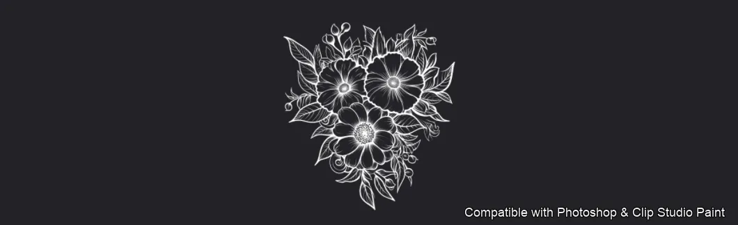Daisy Garden brush 83 of 106 — Photoshop & Clip Studio Paint .abr preview