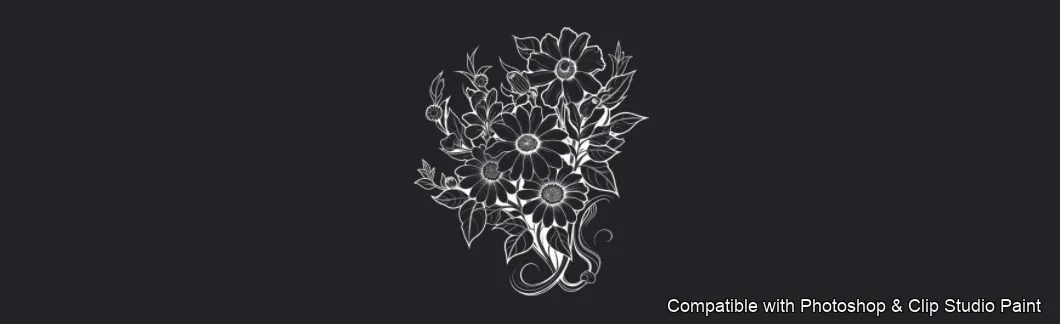Daisy Garden brush 84 of 106 — Photoshop & Clip Studio Paint .abr preview