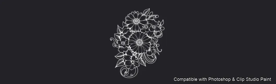 Daisy Garden brush 85 of 106 — Photoshop & Clip Studio Paint .abr preview