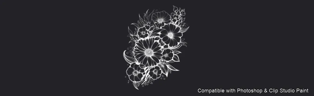 Daisy Garden brush 88 of 106 — Photoshop & Clip Studio Paint .abr preview