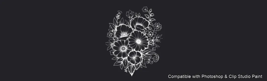 Daisy Garden brush 89 of 106 — Photoshop & Clip Studio Paint .abr preview