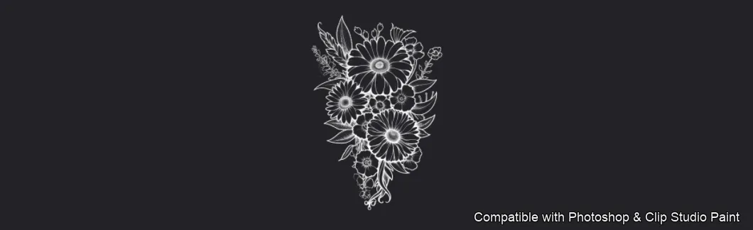 Daisy Garden brush 90 of 106 — Photoshop & Clip Studio Paint .abr preview