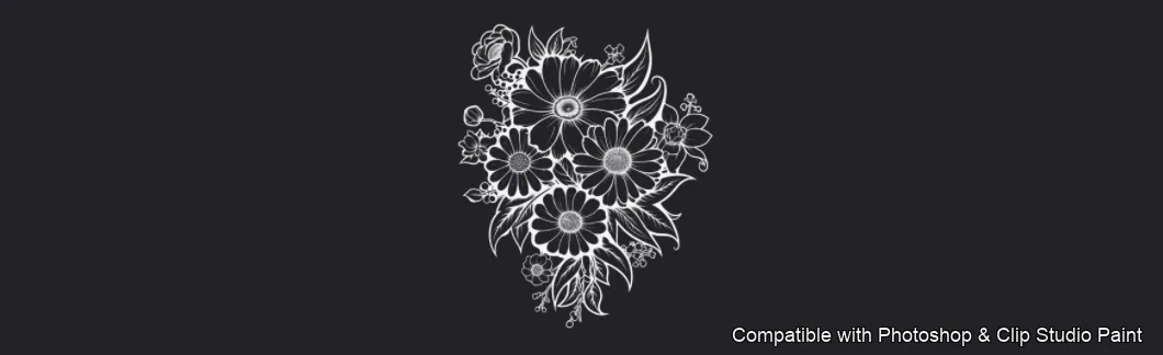 Daisy Garden brush 92 of 106 — Photoshop & Clip Studio Paint .abr preview