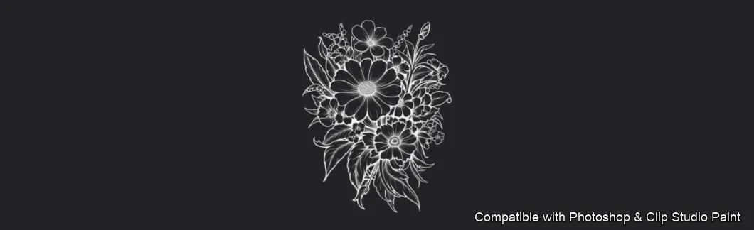 Daisy Garden brush 93 of 106 — Photoshop & Clip Studio Paint .abr preview