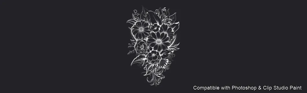 Daisy Garden brush 94 of 106 — Photoshop & Clip Studio Paint .abr preview