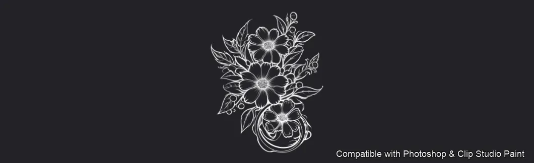 Daisy Garden brush 95 of 106 — Photoshop & Clip Studio Paint .abr preview