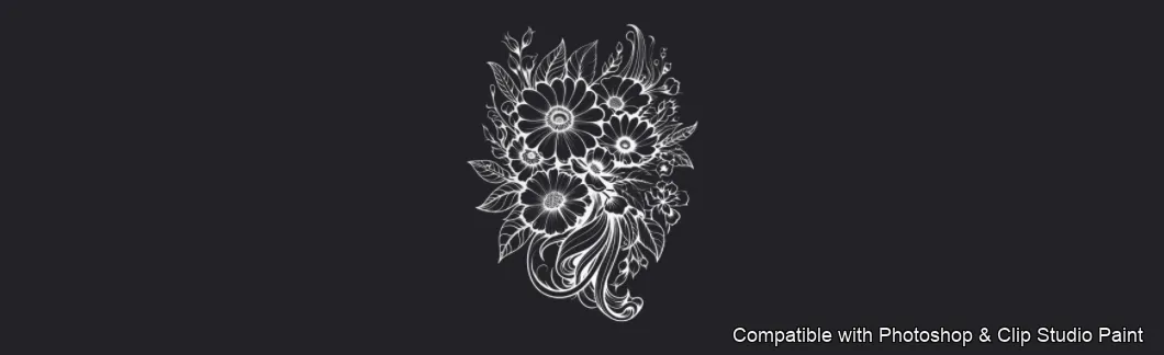 Daisy Garden brush 96 of 106 — Photoshop & Clip Studio Paint .abr preview