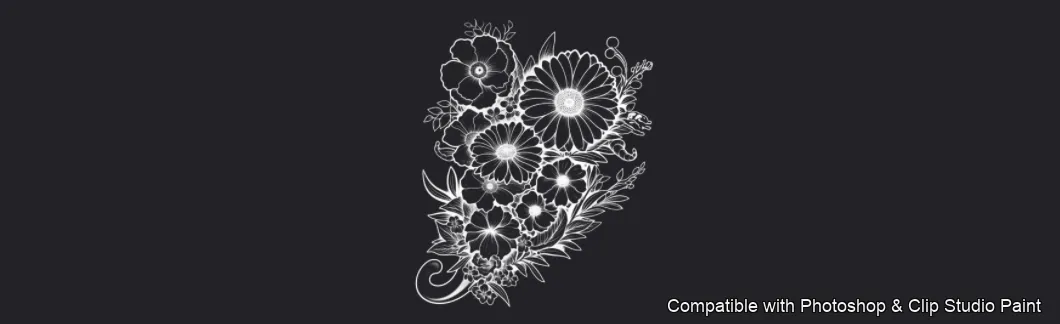 Daisy Garden brush 97 of 106 — Photoshop & Clip Studio Paint .abr preview