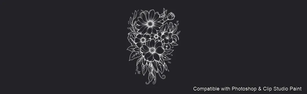 Daisy Garden brush 98 of 106 — Photoshop & Clip Studio Paint .abr preview