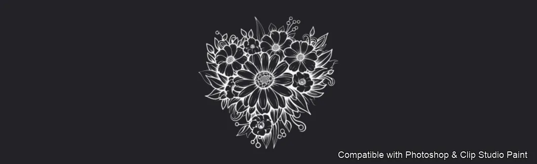 Daisy Garden brush 99 of 106 — Photoshop & Clip Studio Paint .abr preview