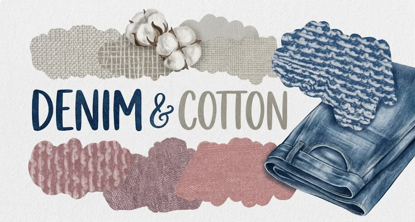 Denim & Cotton Procreate brush set cover