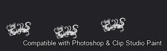 Dragon Ink Kit brush 1 of 64 — Photoshop & Clip Studio Paint .abr preview