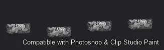 Dragon Ink Kit brush 36 of 64 — Photoshop & Clip Studio Paint .abr preview