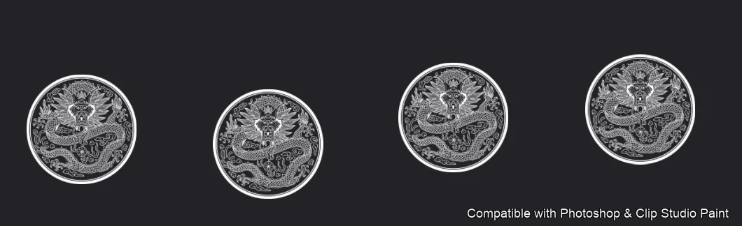 Dragon Ink Kit brush 40 of 64 — Photoshop & Clip Studio Paint .abr preview