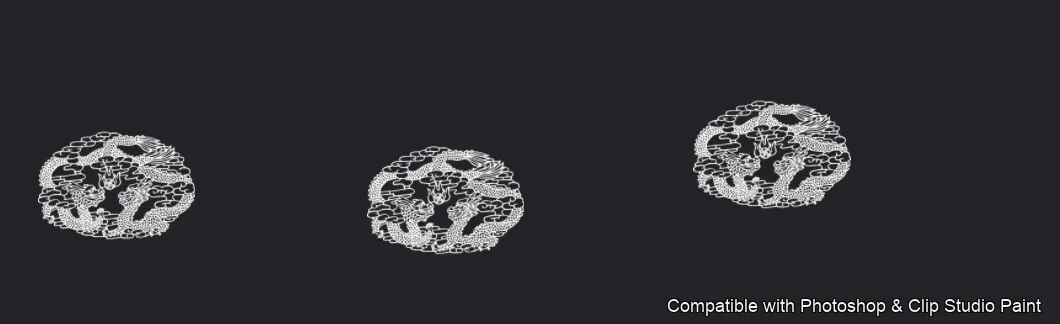 Dragon Ink Kit brush 41 of 64 — Photoshop & Clip Studio Paint .abr preview