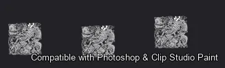 Dragon Ink Kit brush 42 of 64 — Photoshop & Clip Studio Paint .abr preview