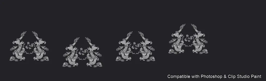 Dragon Ink Kit brush 43 of 64 — Photoshop & Clip Studio Paint .abr preview