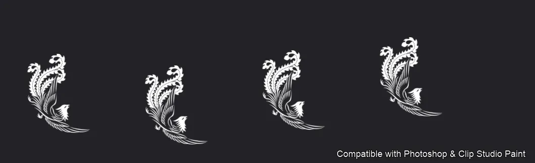 Dragon Ink Kit brush 45 of 64 — Photoshop & Clip Studio Paint .abr preview