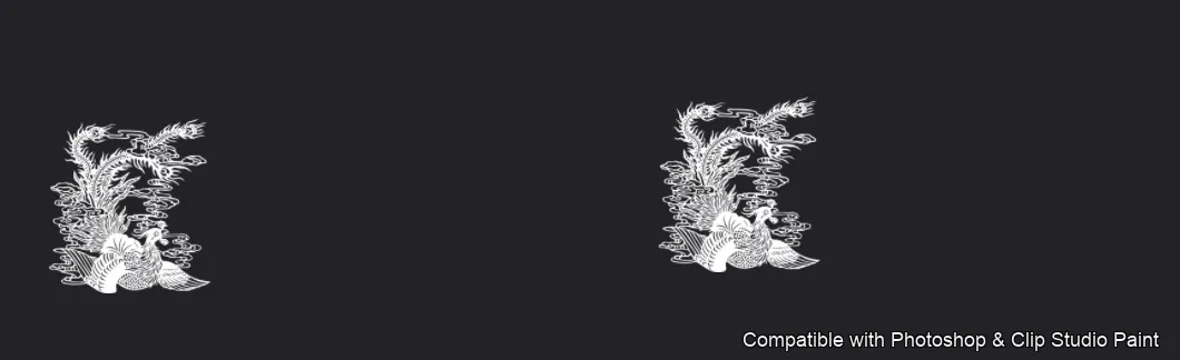 Dragon Ink Kit brush 46 of 64 — Photoshop & Clip Studio Paint .abr preview