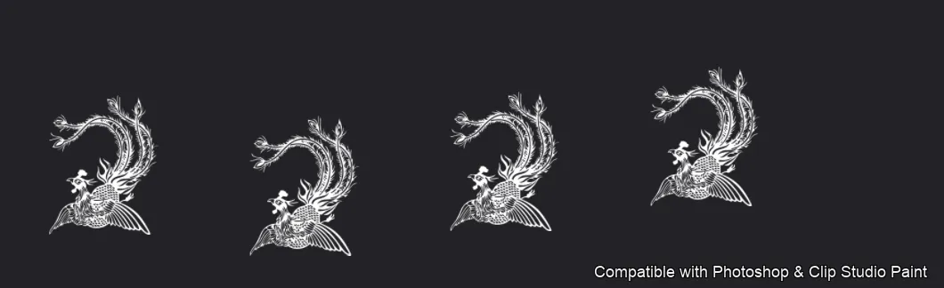 Dragon Ink Kit brush 48 of 64 — Photoshop & Clip Studio Paint .abr preview